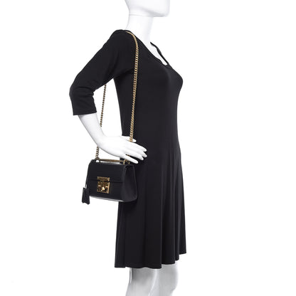 Gucci Calfskin Small Padlock Shoulder Bag Black 2 of 14