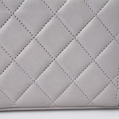 Chanel Lambskin Quilted Small Top Handle Vanity Case With Chain Light Grey 12 of 15