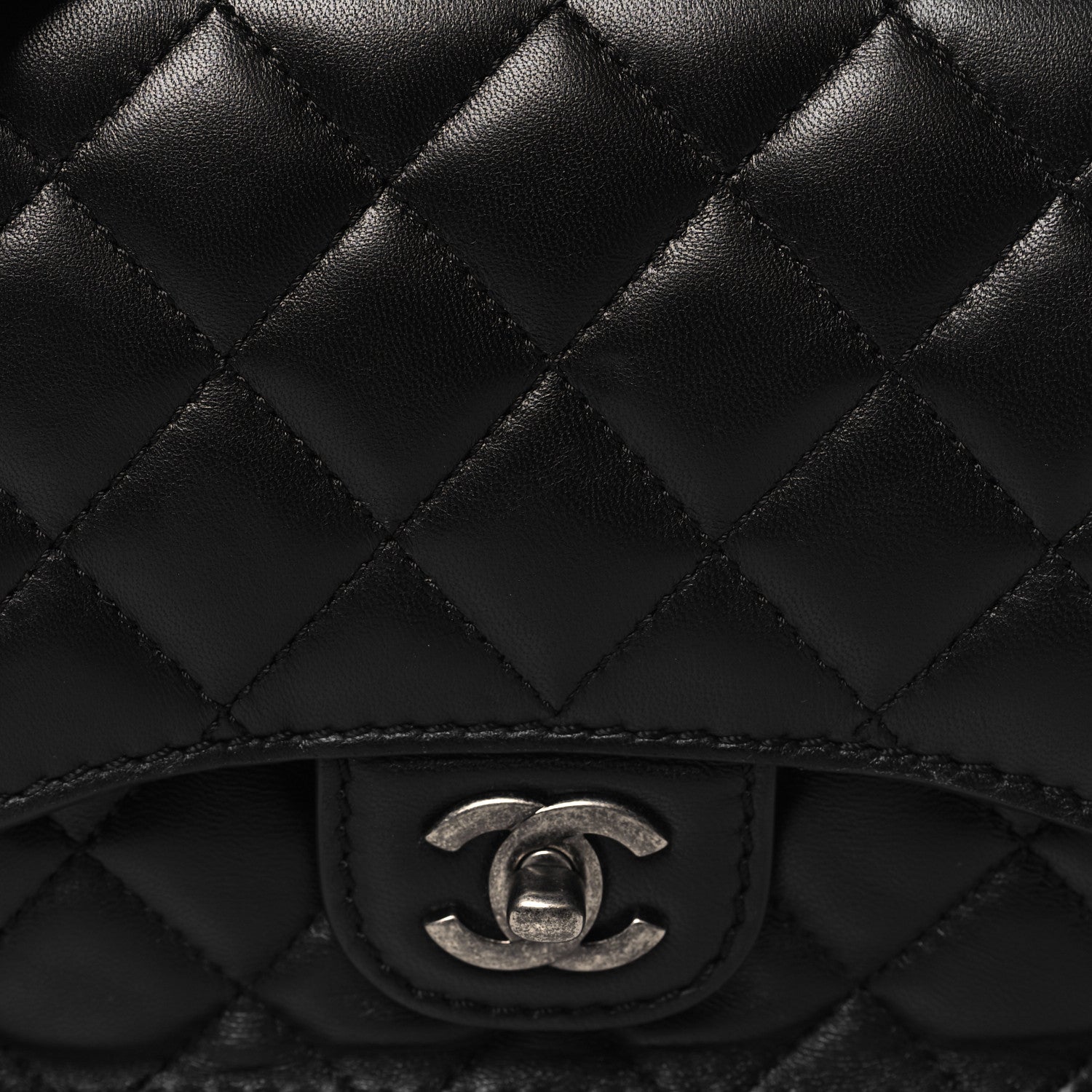 Chanel Lambskin Quilted Small Natural CC Flap Black 9 of 12