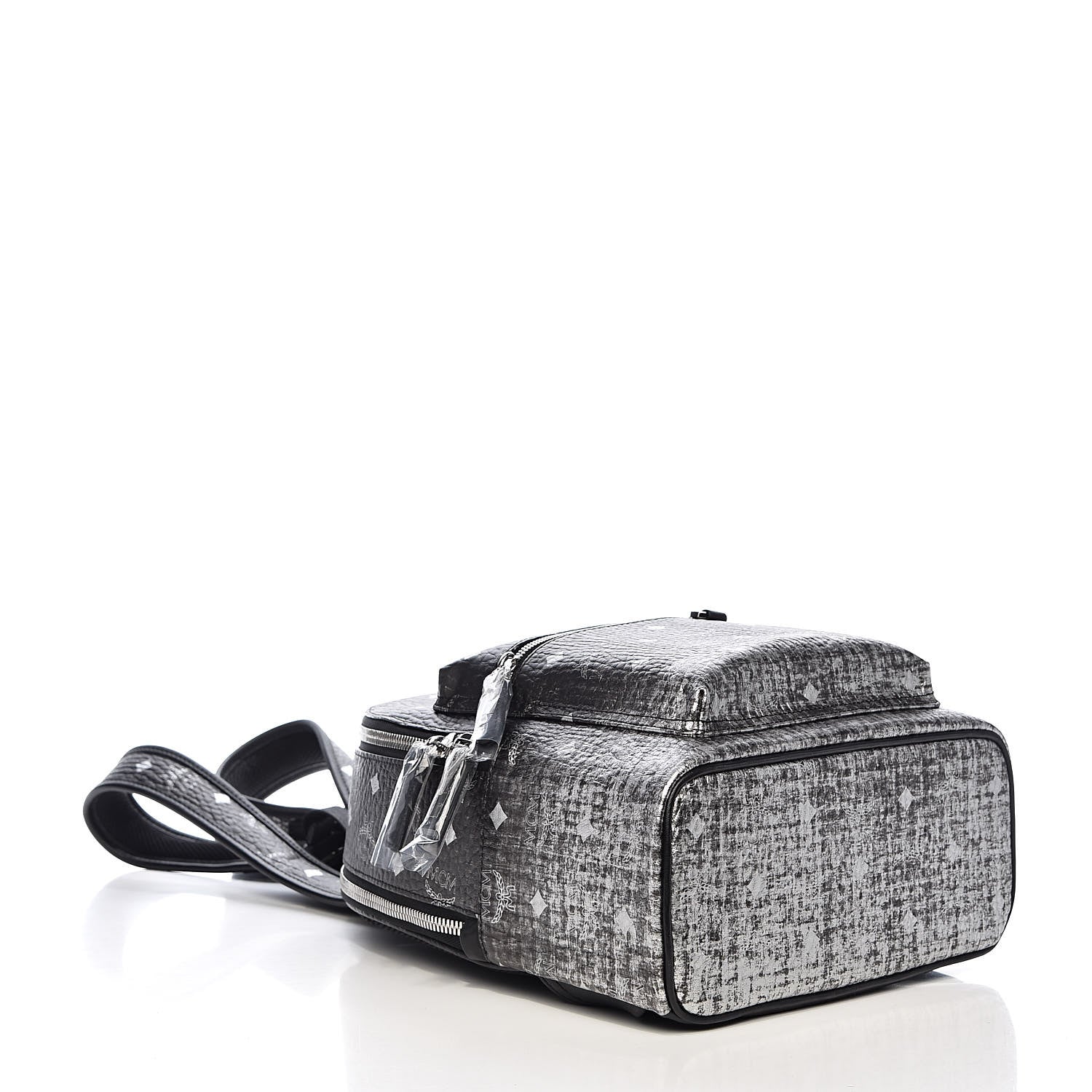 MCM Gradation Visetos Small Stark Backpack Silver 4 of 9
