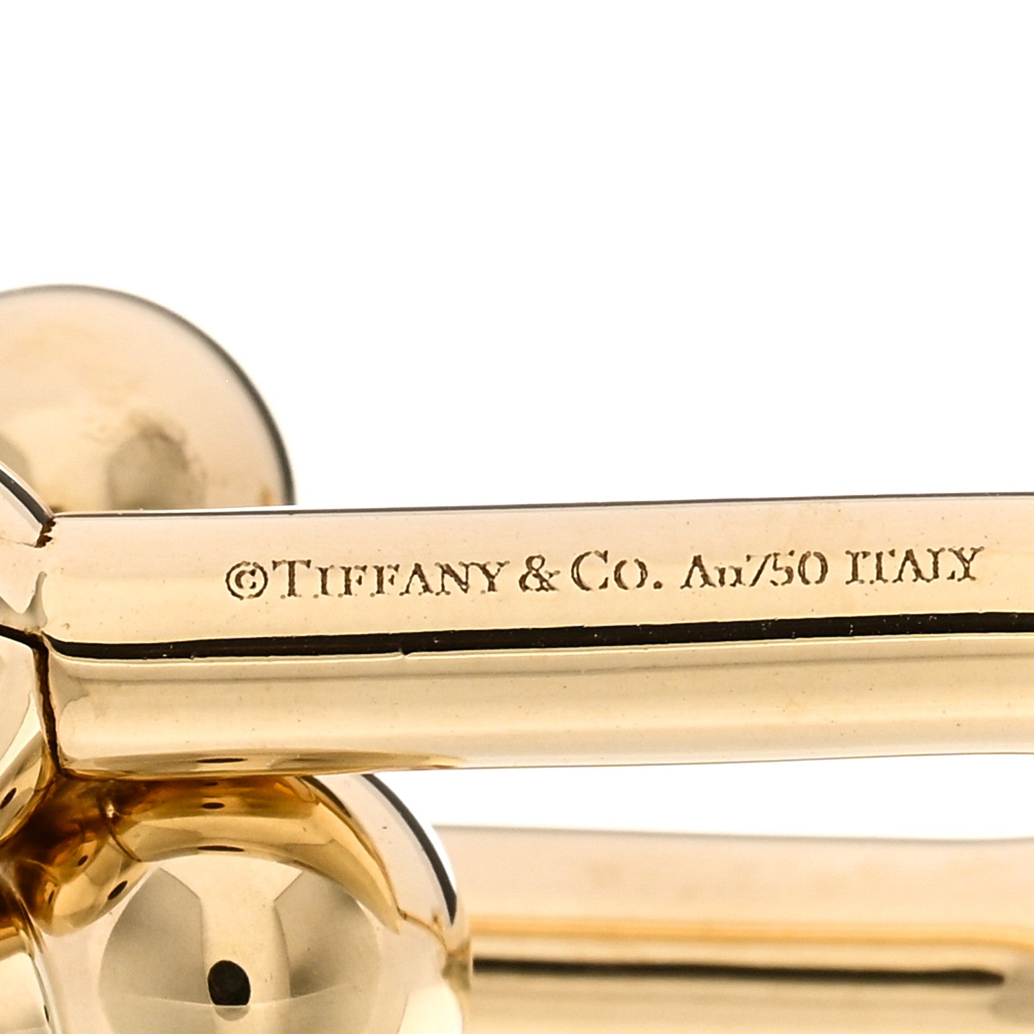 Tiffany 18K Yellow Gold Large HardWear Link Earrings 4 of 4