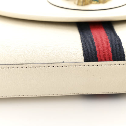 Gucci Textured Calfskin Web Small Rajah Slim Flap Shoulder Bag Mystic White 12 of 12