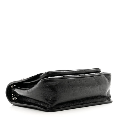 Saint Laurent Crinkled Calfskin Matelasse Monogram Baby Niki Chain Satchel Black 4 of 10