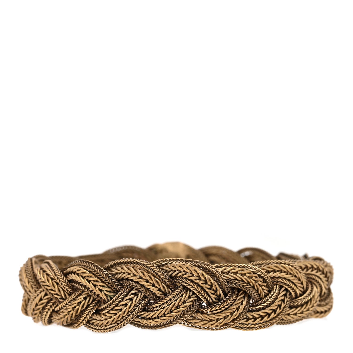 Chanel Metal Braided Chain Bracelet Gold 1 of 4