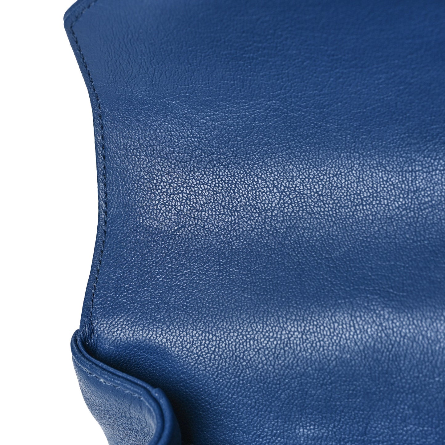 Sheepskin Matelasse Chevron Monogram Medium College Bag Royal Blue