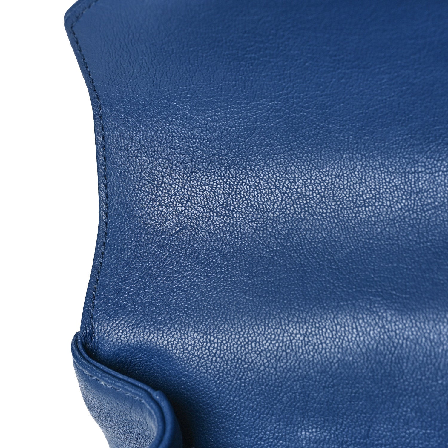 Saint Laurent Sheepskin Matelasse Chevron Monogram Medium College Bag Royal Blue 10 of 10