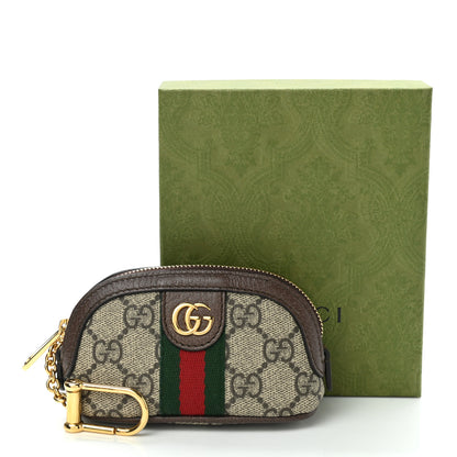 Gucci GG Supreme Monogram Web Ophidia Dome Key Pouch Beige New Acero 8 of 8