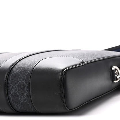 Gucci GG Supreme Monogram Appia Calfskin Web Briefcase Black 10 of 10