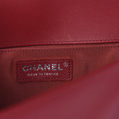 Chanel Calfskin Chevron Quilted Medium Boy Flap Red 9 of 11