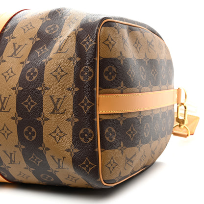 Louis Vuitton X NIGO Reverse Monogram Stripe Keepall Bandouliere 50 Brown 8 of 8