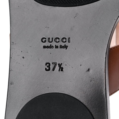 Gucci Calfskin GG Marmont Thong Sandals 37.5 Cognac 6 of 9
