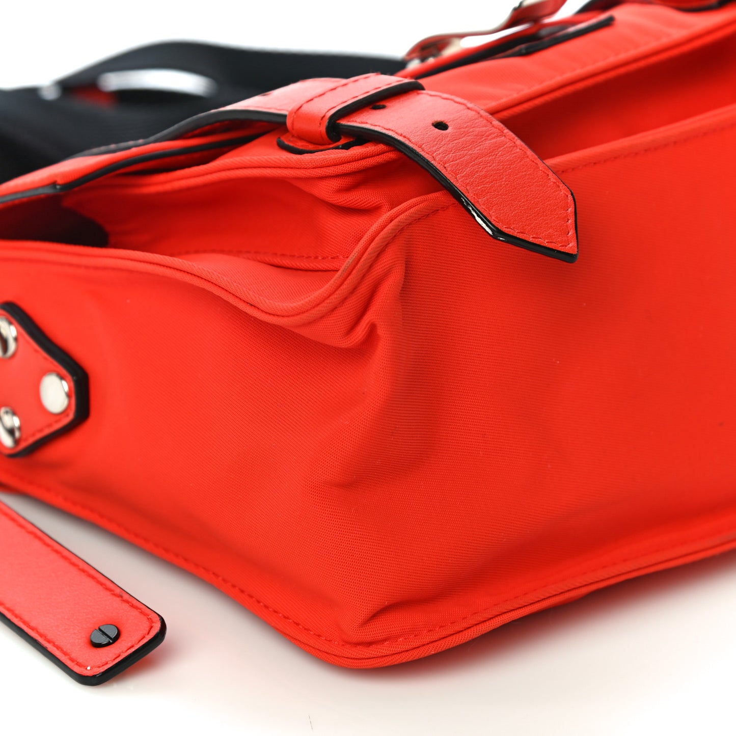 Nylon Calfskin PS1 Pouch Messenger Fire Red