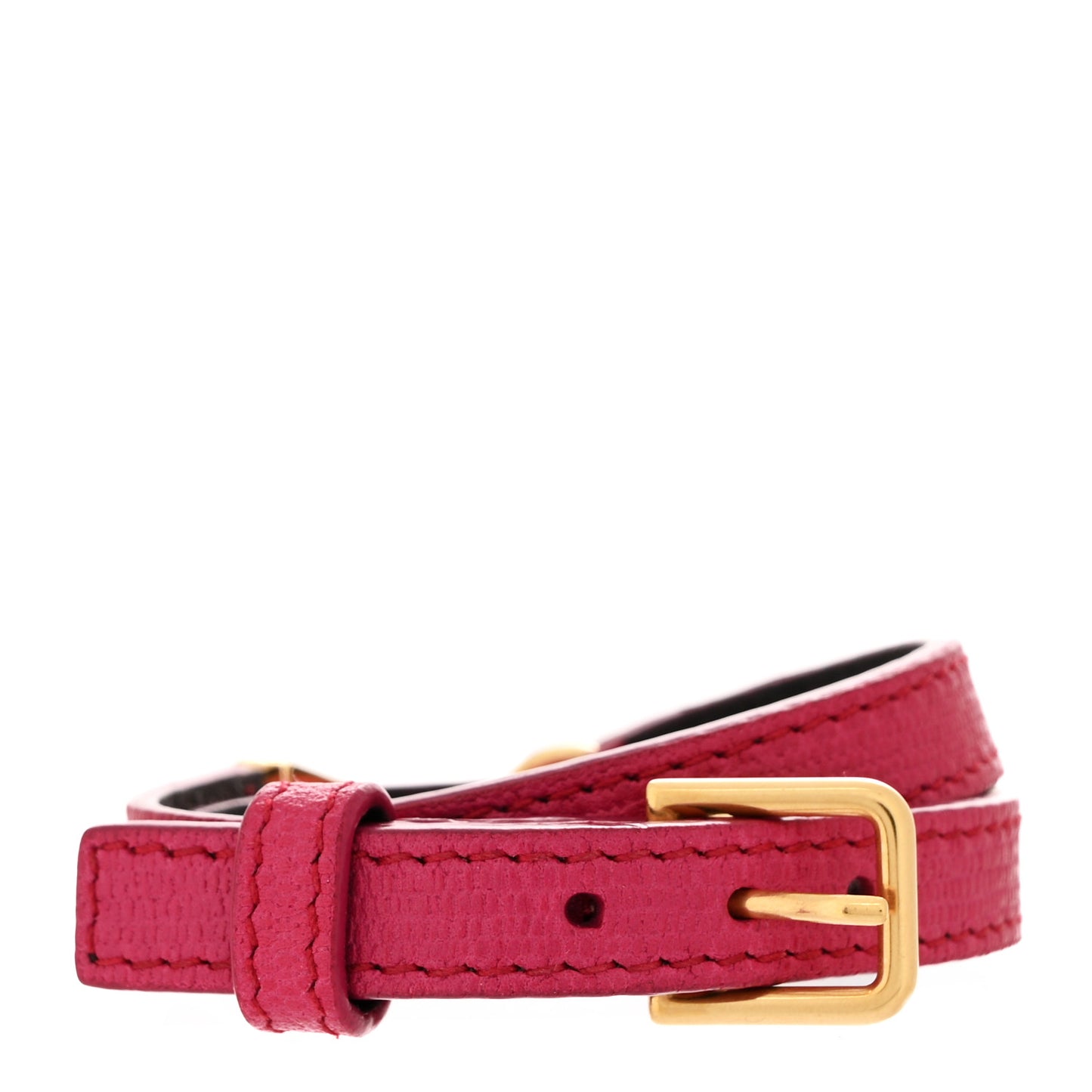 Chevre Double Wrap Bracelet Fuchsia