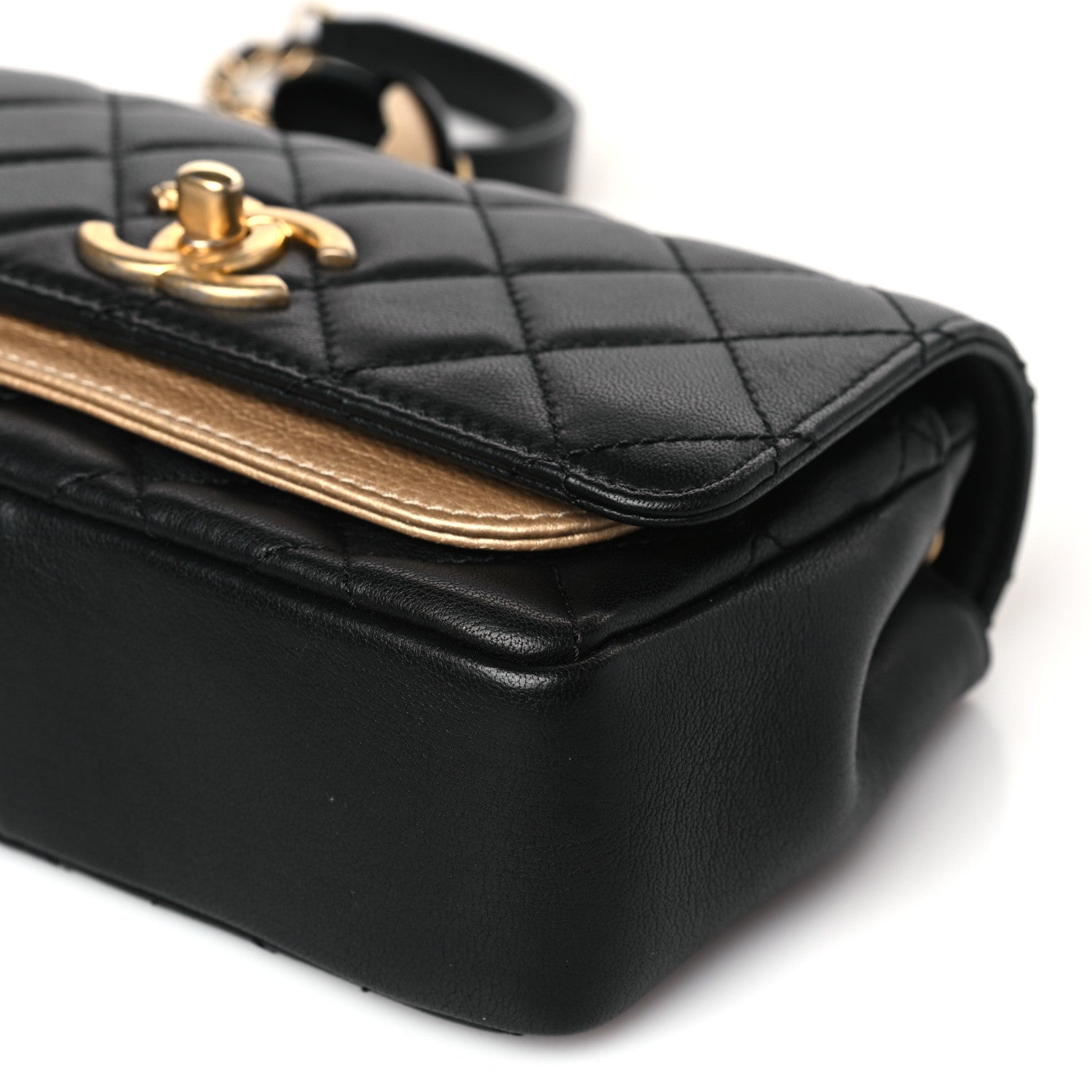 Chanel Lambskin Quilted Small Camellia Flower Flap Black 10 of 10
