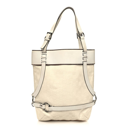Gucci Monogram Calfskin Tote White 1 of 13