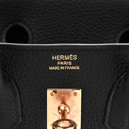 Hermes Togo Birkin 25 Black 6 of 11