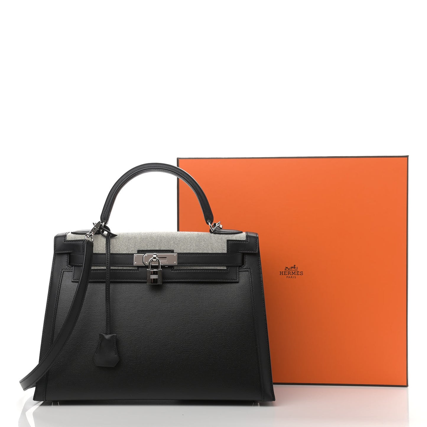 Berline Toile Swift Kelly Sellier 32 Black Ecru