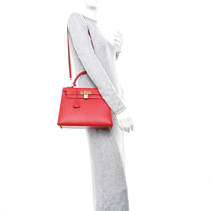 Hermes Epsom Kelly Sellier 28 Rouge Casaque 2 of 10