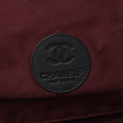 Chanel Coated Canvas Quilted Large Garment Travel Bag Black 5 of 9
