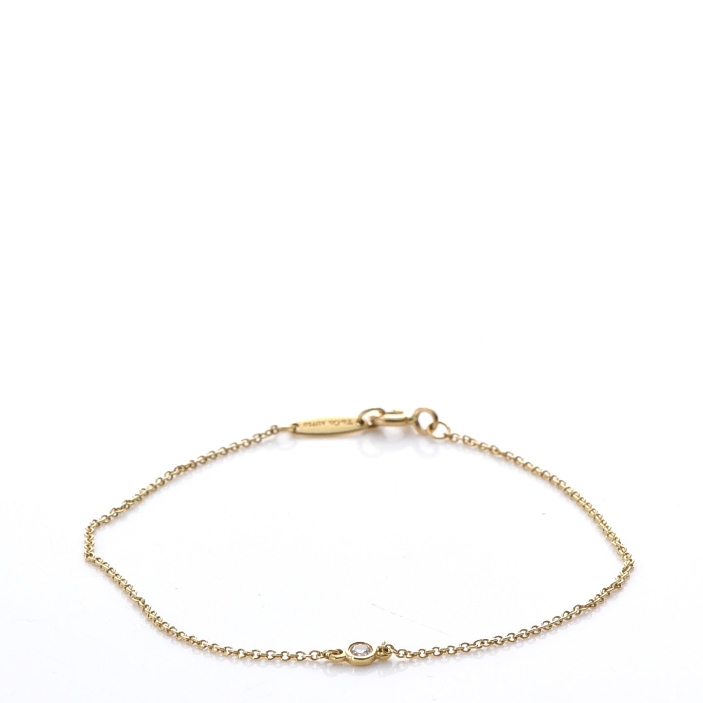 18K Yellow Gold Diamond .03ct Elsa Peretti Diamonds by the Yard Bracelet