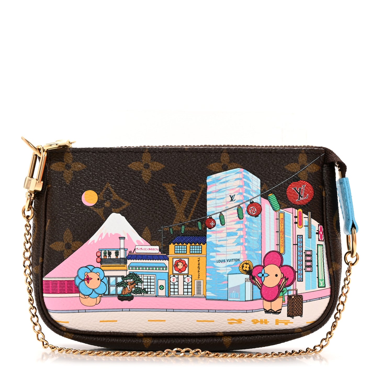 Monogram 2022 Christmas Animation Tokyo Mini Pochette Accessories Blue