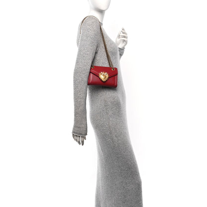 Dolce & Gabbana Smooth Calfskin Mini Devotion Crossbody Bag Rosso Papavero 2 of 11