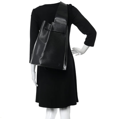 Louis Vuitton Epi Sac a Dos Drawstring Bag Black 3 of 11