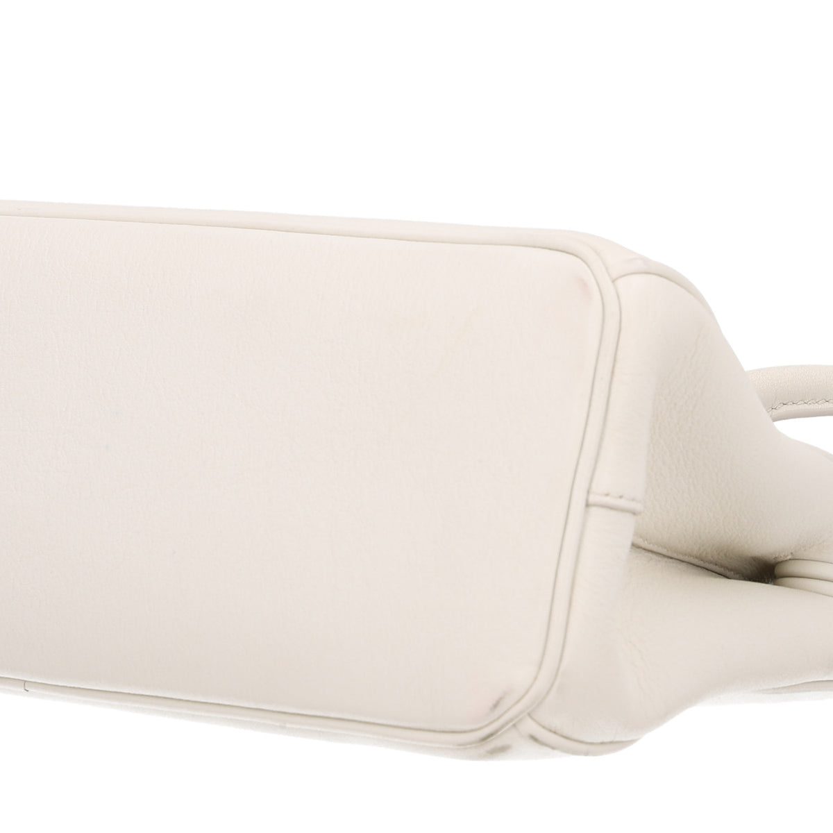 Prada Soft Grain Medium East West Galleria Double Zip Bag White 9 of 9