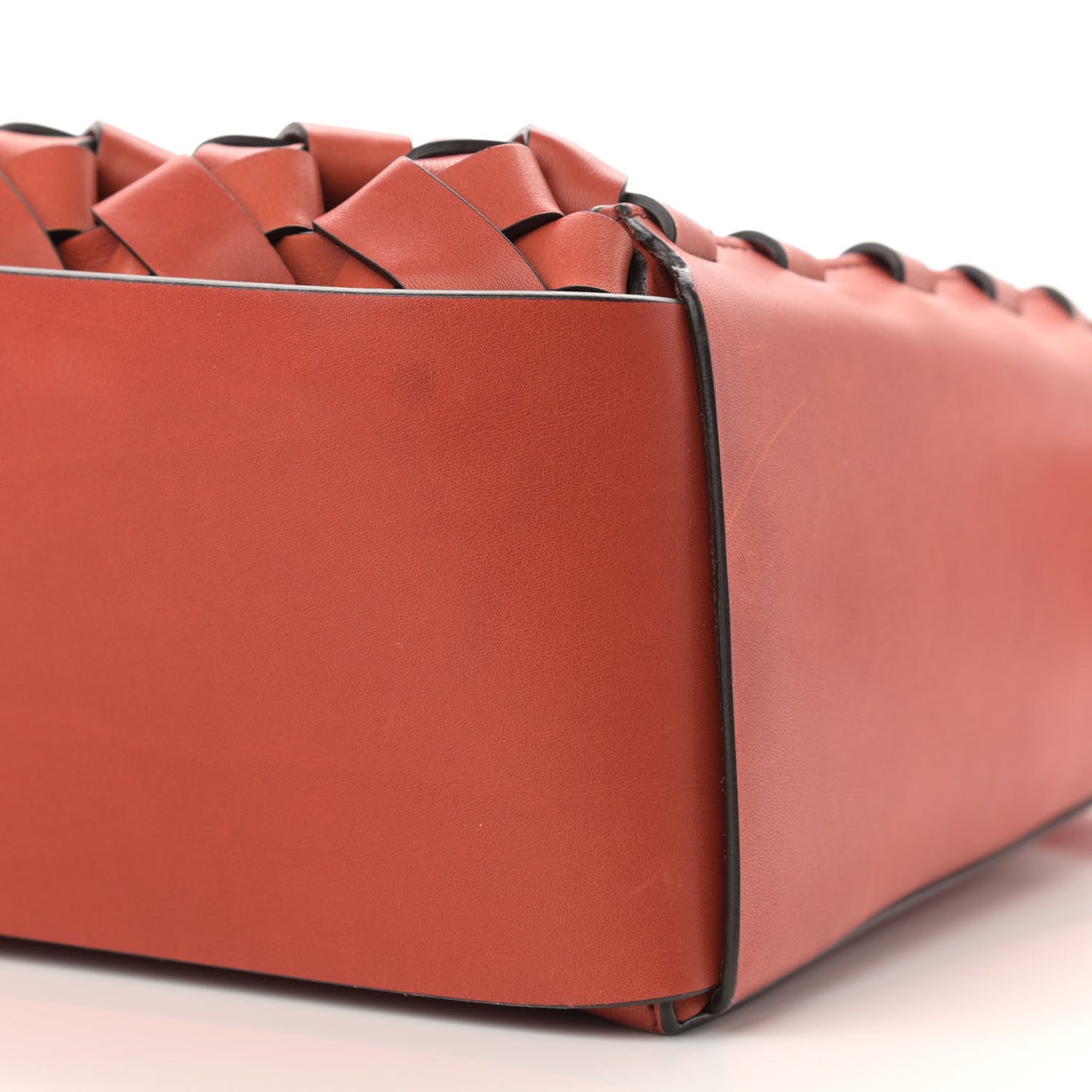 Woven Calfskin New Line Shoulder Bag Copper Bronze