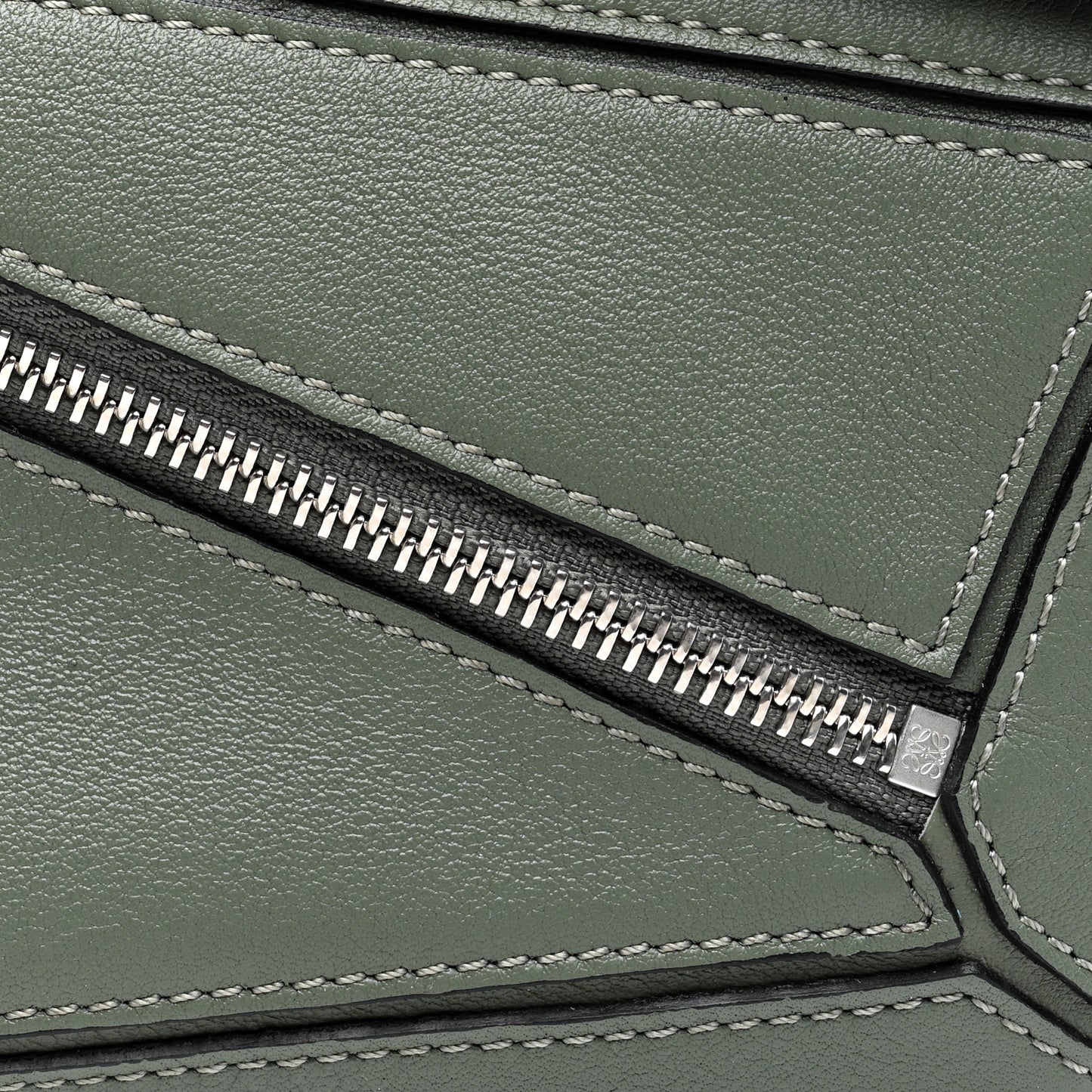 Calfskin Mini Puzzle Bumbag Dark Sage