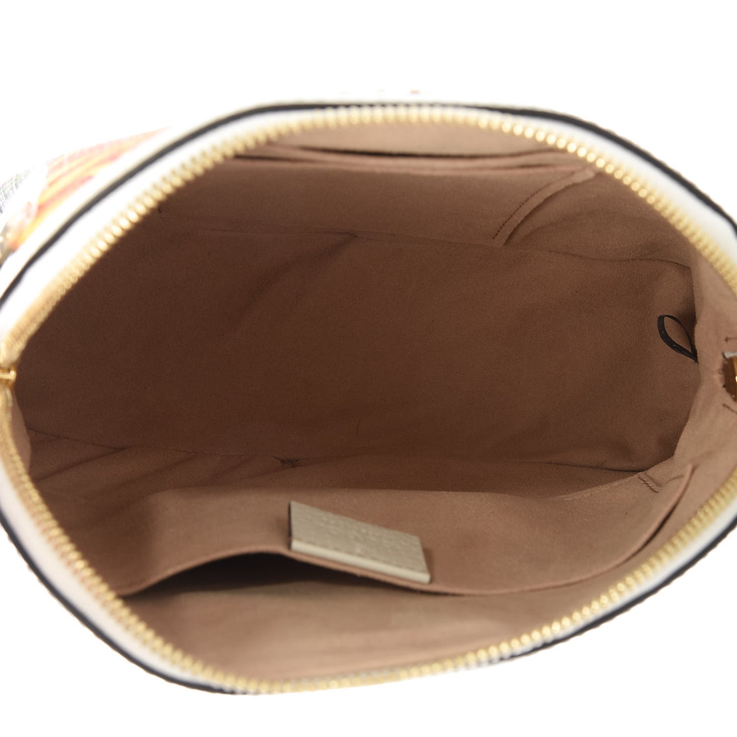 GG Supreme Monogram Flora Web GG Small Ophidia Dome Shoulder Bag White