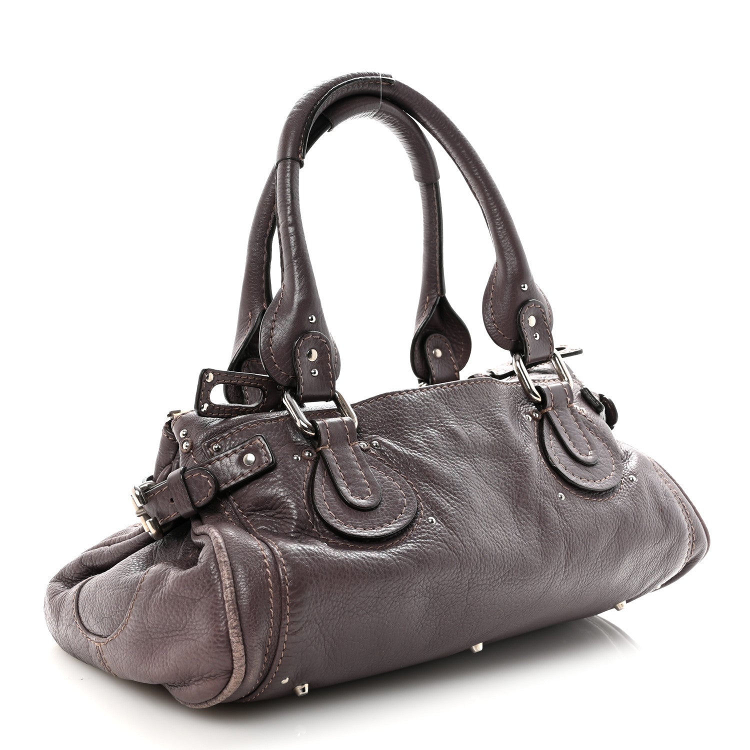Chloe Calfskin Medium Paddington Satchel Purple 3 of 9