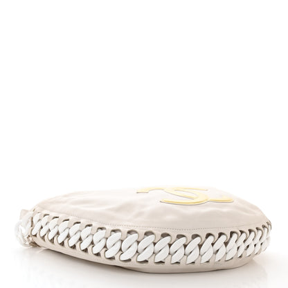 Chanel Calfskin Modern Chain Rhodoid Hobo White 4 of 12