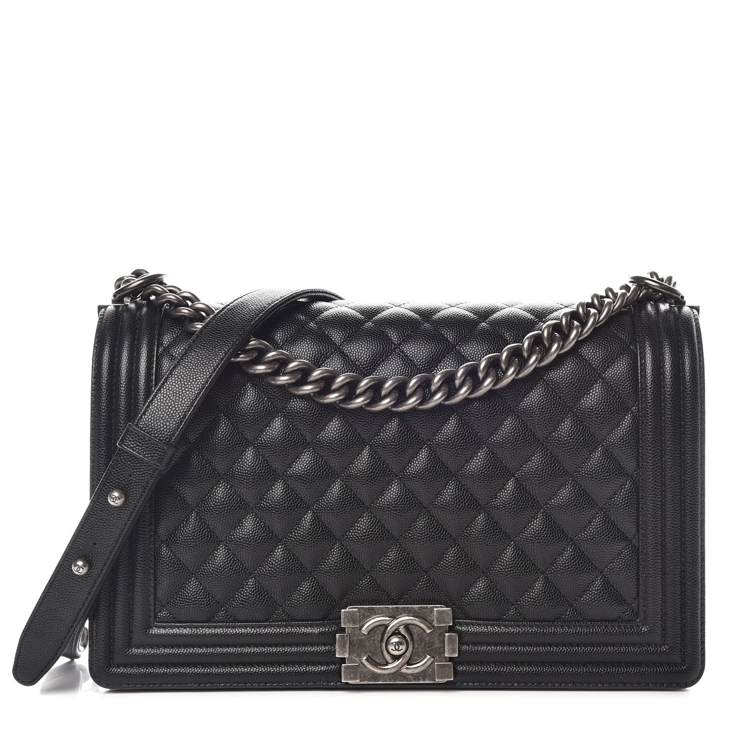 Caviar Quilted New Medium Boy Flap Black
