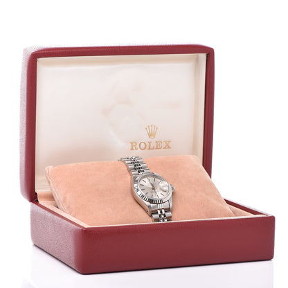 Rolex Stainless Steel 18K White Gold 26mm Oyster Perpetual Datejust Watch Silver 69174 8 of 8