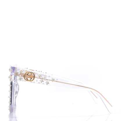 Gucci Acetate Crystal Oversize Mirrored Star Sunglasses GG0116S 3 of 8