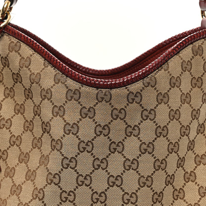 Gucci Monogram Medium Marrakech Hobo Red 8 of 11