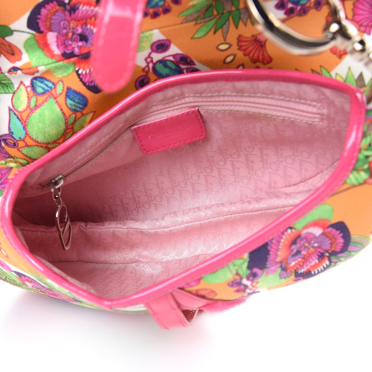 Canvas Floral Saddle Bag Multicolor