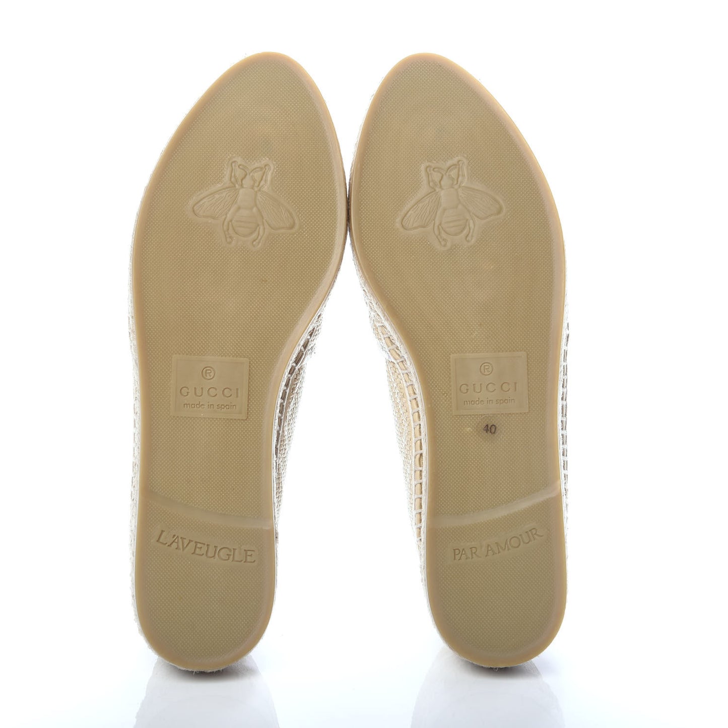 Straw Elaphe Matelasse GG Marmont Espadrilles 40 Natural Cream Brown
