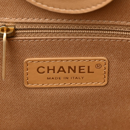 Chanel Calfskin Knit Medium Deauville Tote Beige 6 of 10
