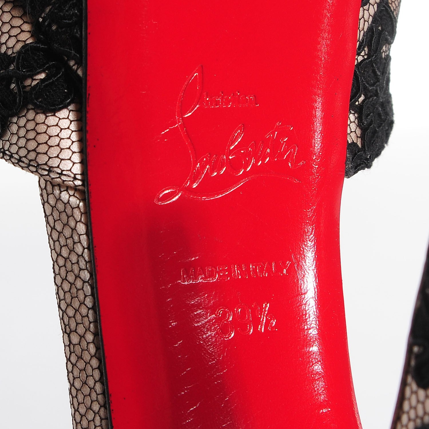 Christian Louboutin Satin Lace Ronda Dina 140 Pumps 39.5 6 of 6