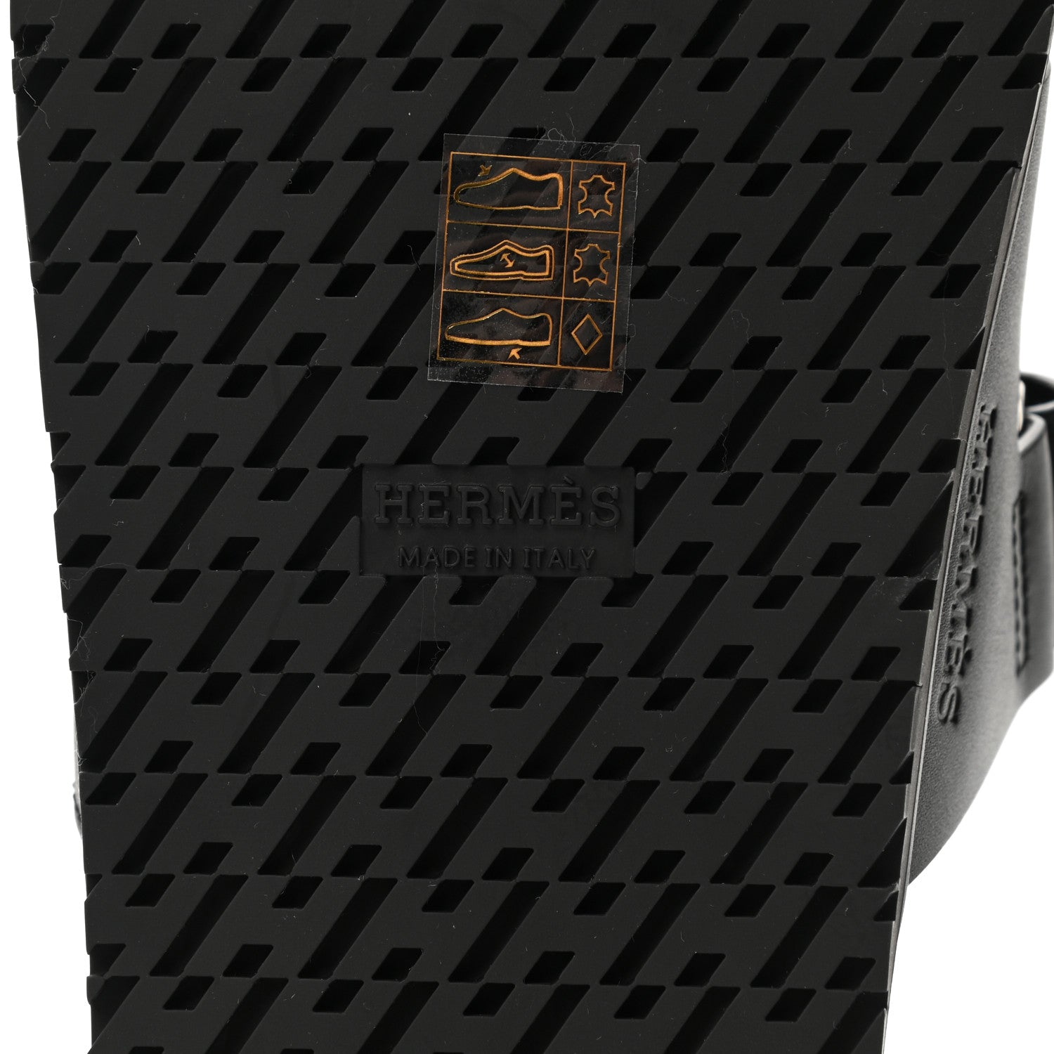 Hermes Calfskin Womens Chypre Sandals 38 Black 6 of 9