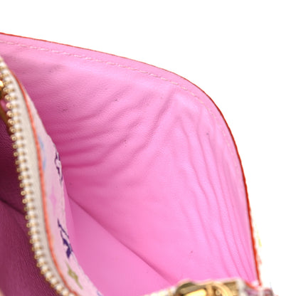 Louis Vuitton Monogram Multicolor Key Pouch White Litchi 10 of 11