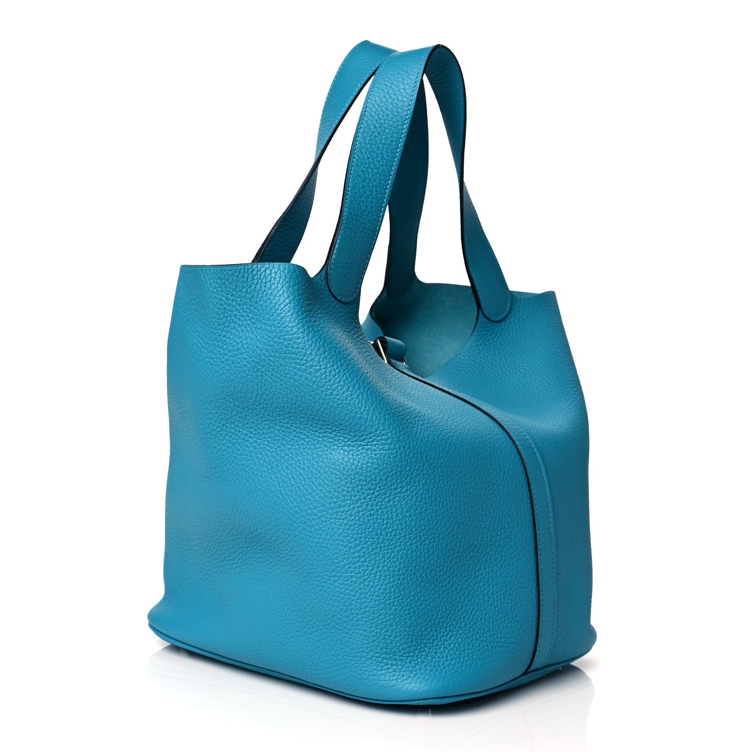 Hermes Taurillon Clemence Picotin Lock 26 GM Turquoise 2 of 12