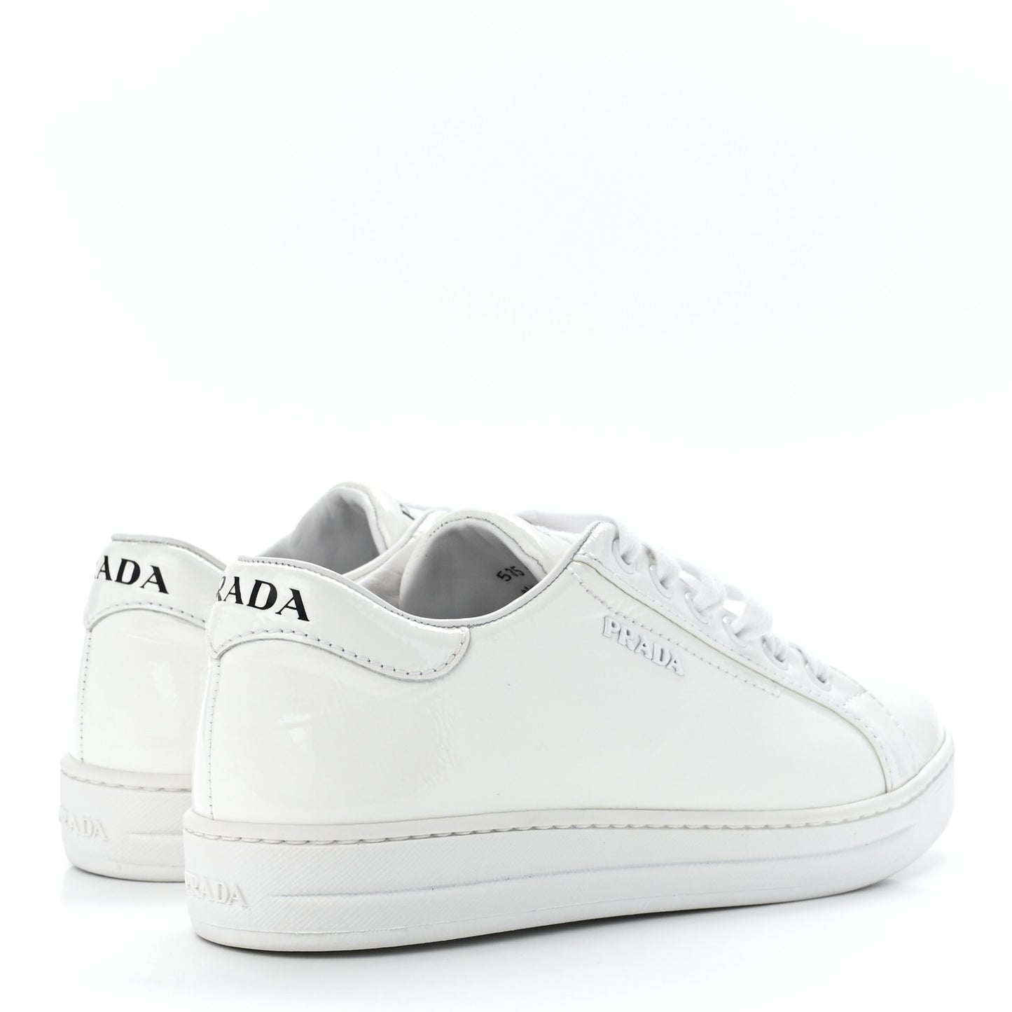 Calfskin Logo Sneakers 36 White