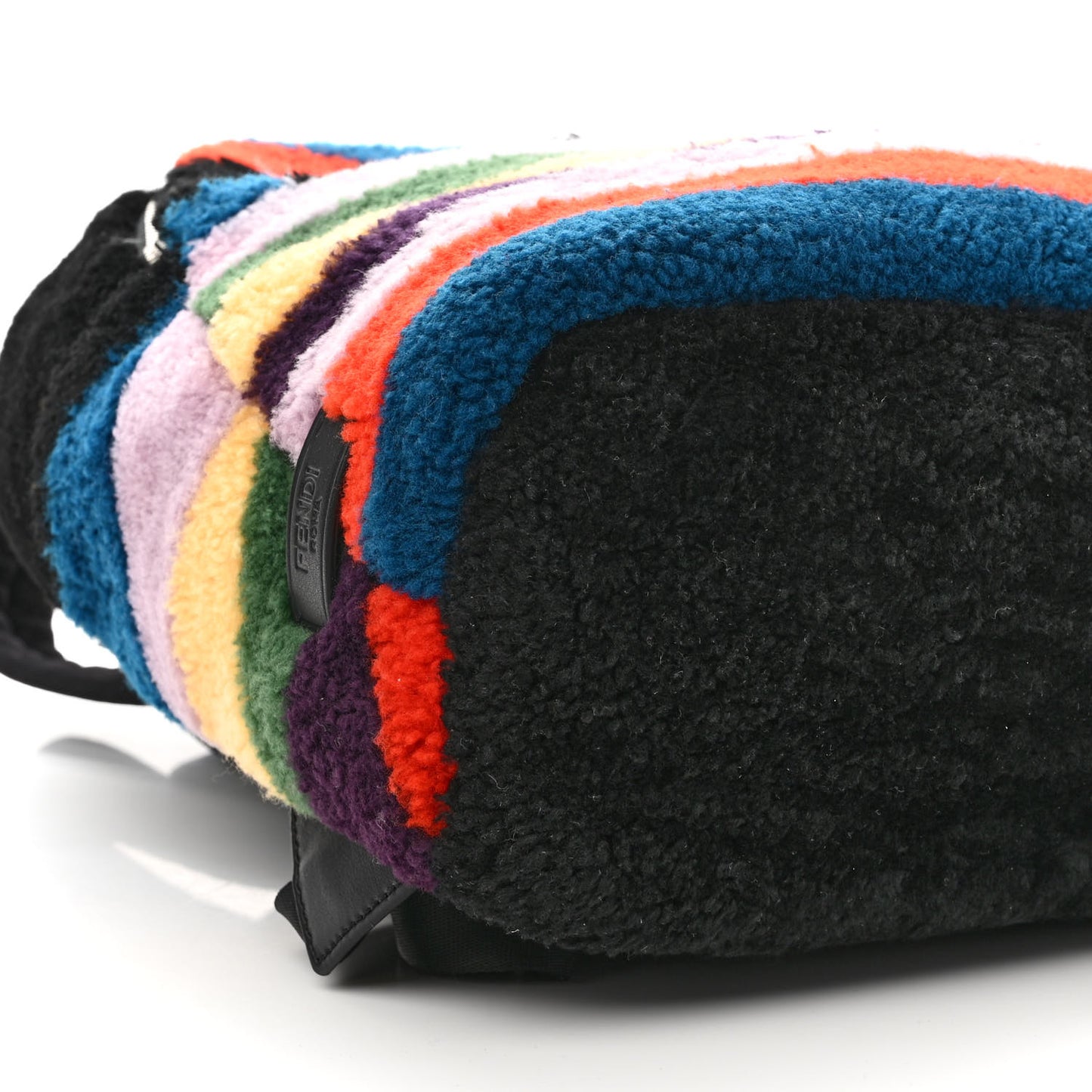 Shearling Monster Backpack Multicolor Black