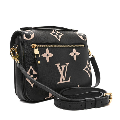 Louis Vuitton Empreinte Monogram Giant Pochette Metis Black Beige 3 of 9