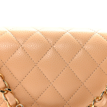 Chanel Caviar Quilted Medium Double Flap Beige 8 of 10