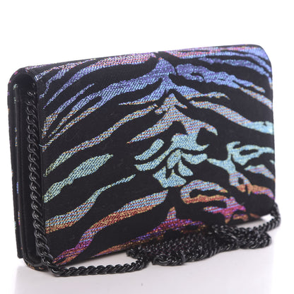 Saint Laurent Tiger Burnout Monogram Chain Wallet Multicolor 3 of 10