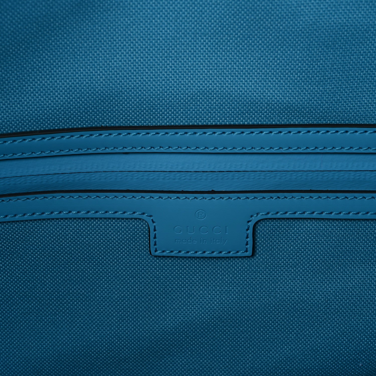Gucci Rubber Effect GG Embossed Large Duffle Bag Bright Blue 5 of 9